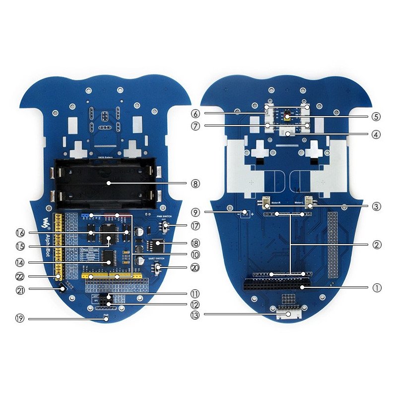AlphaBot, Bluetooth robot building kit for Arduino