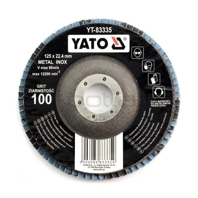 Flap wheel Yato YT-83335 - convex - 125x7mm