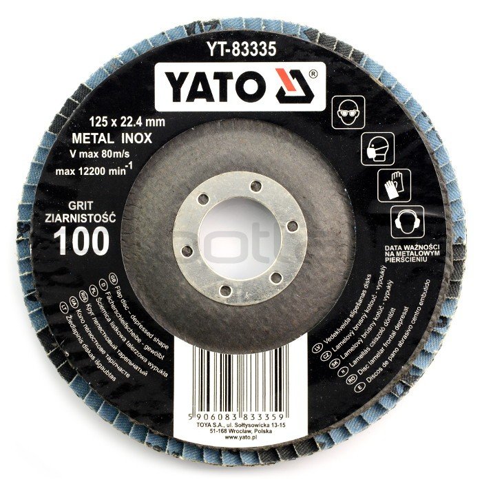 Flap wheel Yato YT-83335 - convex - 125x7mm