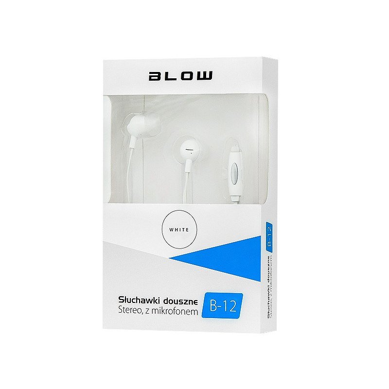 In-ear headphones Blow B-12 with microphone - white