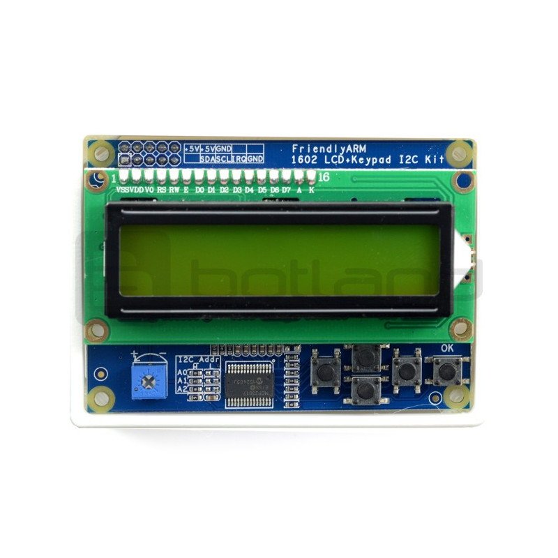 LCD 1602 Keypad for Raspberry Pi, with User Keys & I2C Interface + 3D Printed Housing