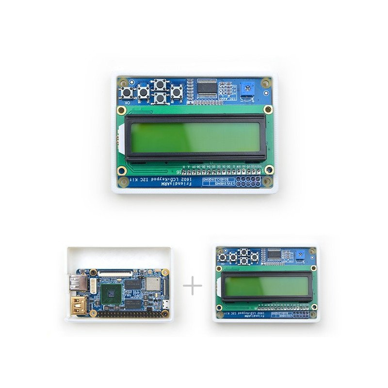 LCD 1602 Keypad for Raspberry Pi, with User Keys & I2C Interface + 3D Printed Housing