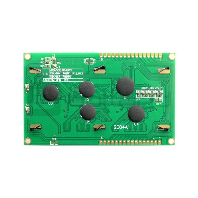 LCD display 4x20 characters blue - double connector