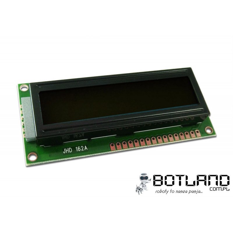 LCD display 2x16 characters black and green