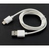 Kabel USB - USB typu C 1m - biały - zdjęcie 2
