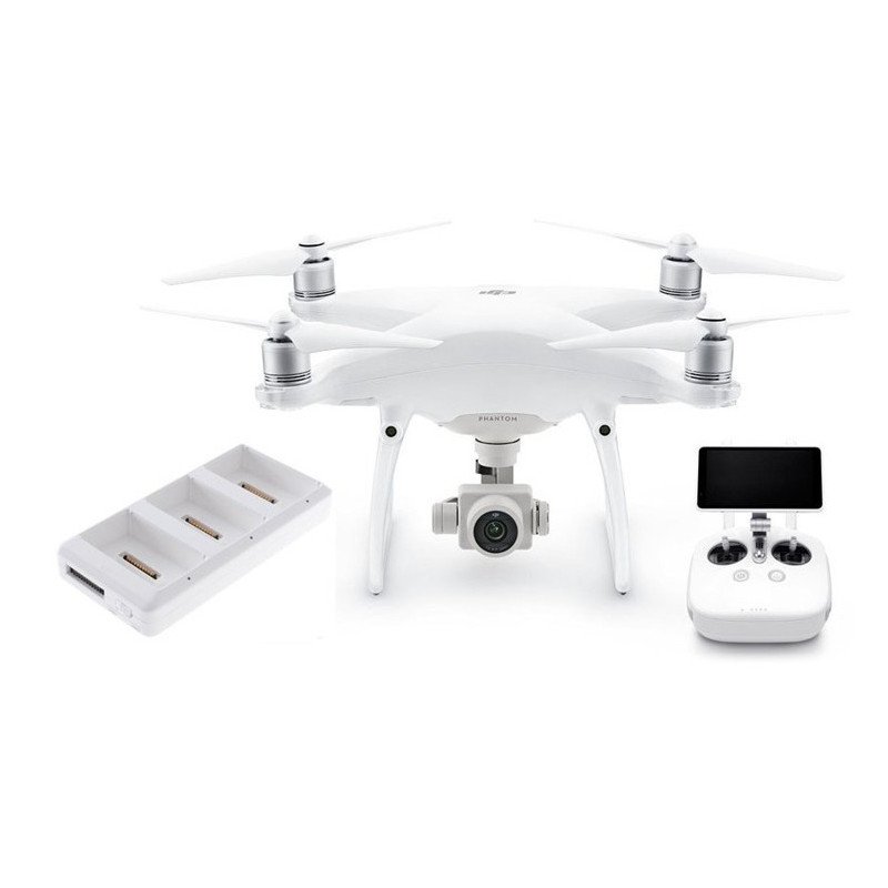DJI Phantom 4 Pro+ quadrocopter drone with 3D gimbal and 4k UHD camera + 5.5'' monitor + Hub for charging