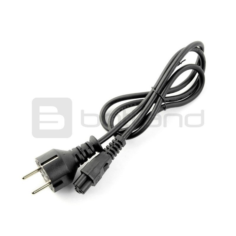 Mains cable for 3-pin power supplies (clover) - length 1 m