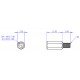 MakeBlock - brass distance M4x12 - 10pcs. MakeBlock - brass distance M4x12 - 10pcs.