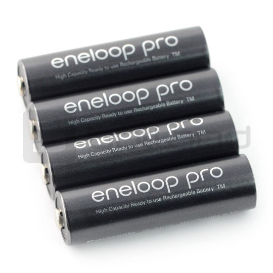 Panasonic eneloop Pro Rechargeable AA Ni-MH Batteries with Charger  (2550mAh, 4-Pack)