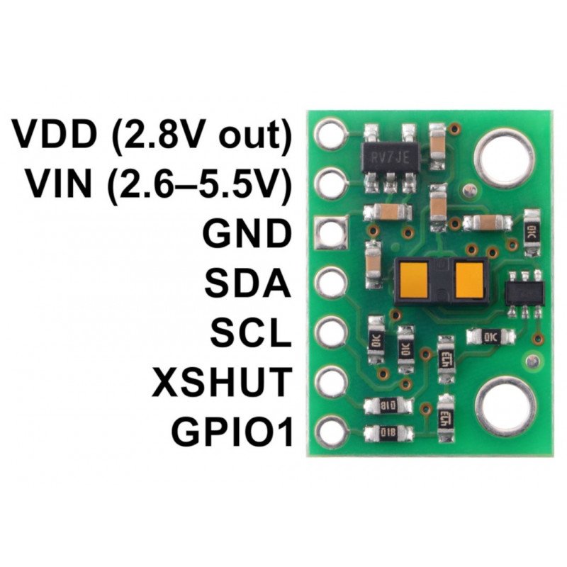 Distance sensor carrier with voltage regulator VL53L1X - 400cm