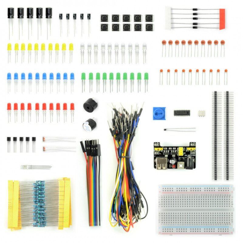 A set of electronic components - E24 - 235 items - not only for Arduino