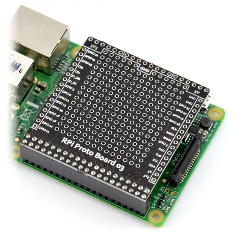 THT prototype plate - Raspberry Pi B+