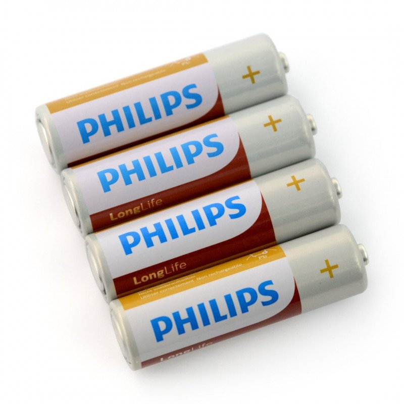 Battery AA (R6) PHILIPS LongLife - 4 pcs.