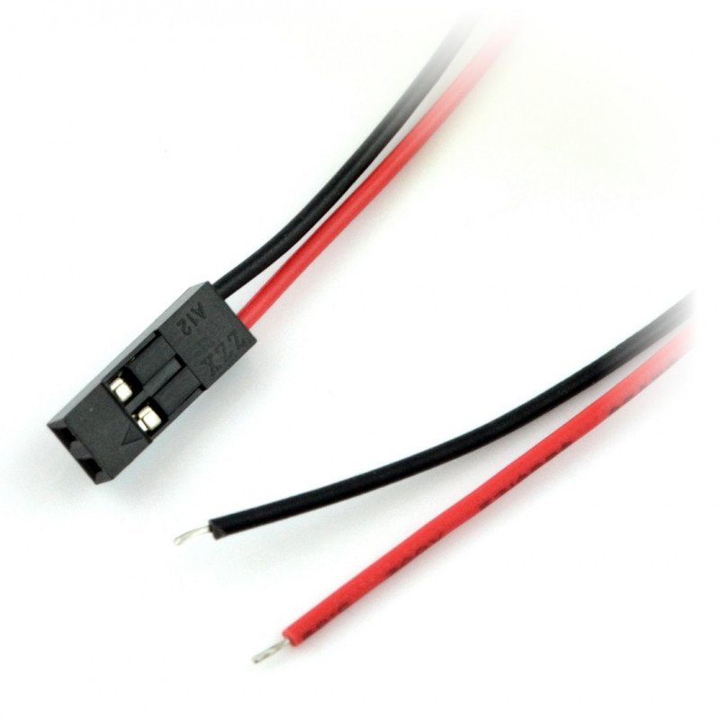 Set of 5 wires with 2pin female plug, 2,54mm raster - 40cm