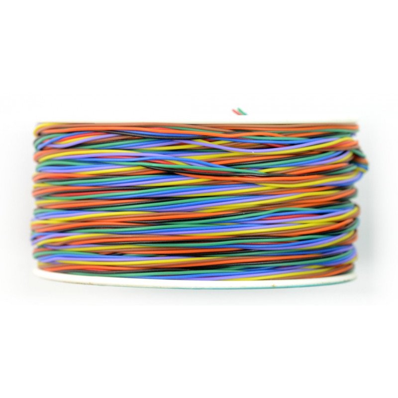PVC wire cable 0,5mm - 8 colors - roll 250m