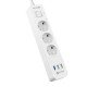 Power strip with protection - 3 sockets + 3USB with QuickCharge3.0 - BlitzWolf BW-PS1 Power strip with protection - 3 sockets + 3USB with QuickCharge3.0 - BlitzWolf BW-PS1