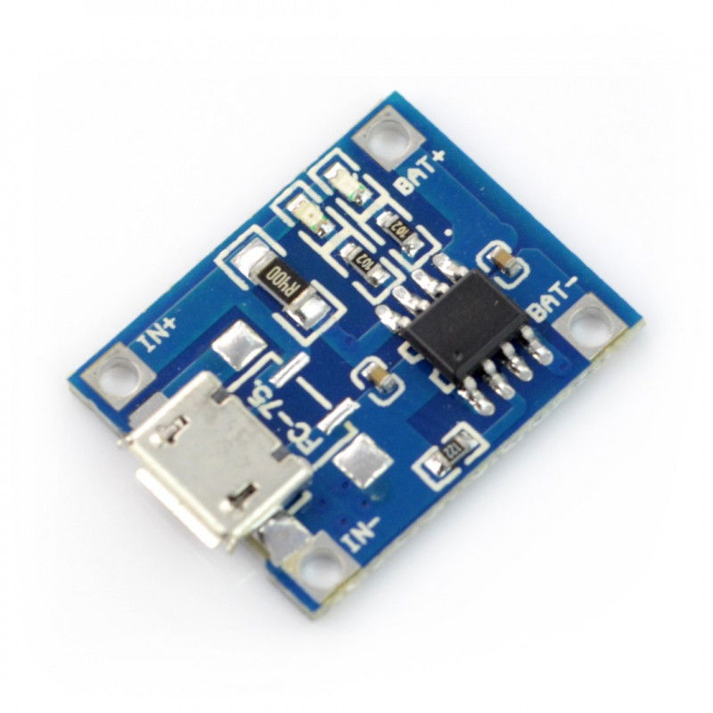 Li-Pol Charger TP4056 Single Cell 1S 3.7V MicroUSB