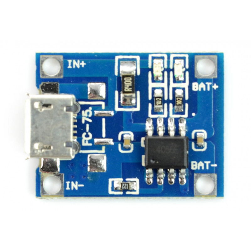 Li-Pol Charger TP4056 Single Cell 1S 3.7V MicroUSB