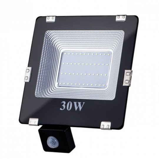 Lampa zewnętrzna LED ART, 20W, SMD, IP65, AC80-265V, black, 4000K-W, sensor