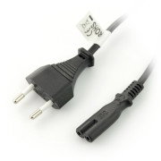 Power cord EURO (radio) CEE 7/16 - IEC 320 C7 1,8m - black