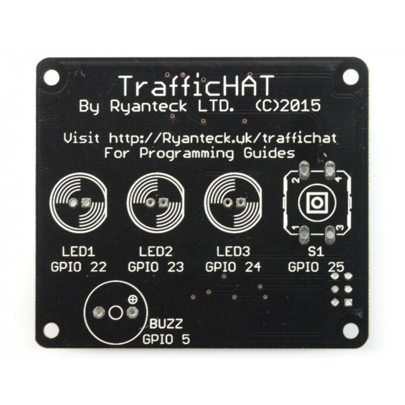Traffic HAT - shield with diodes for Raspberry Pi