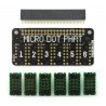 PiMoroni Micro Dot pHAT - 6 LED matrices 5x7 - shield for Raspberry Pi - green - zdjęcie 3