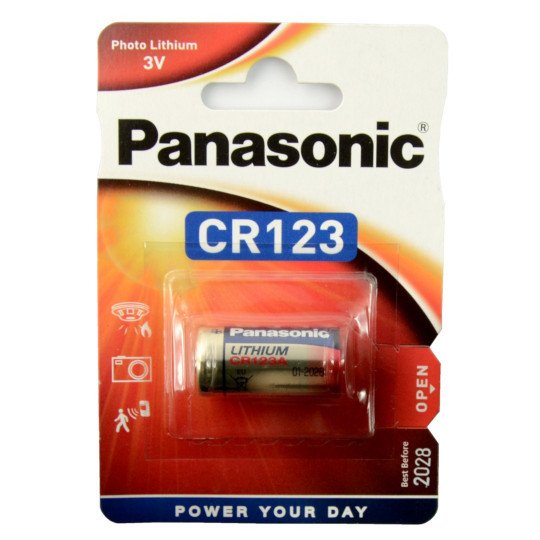 Panasonic CR123 CR123A 3V Lithium Battery ,6 Count (Pack of 1)