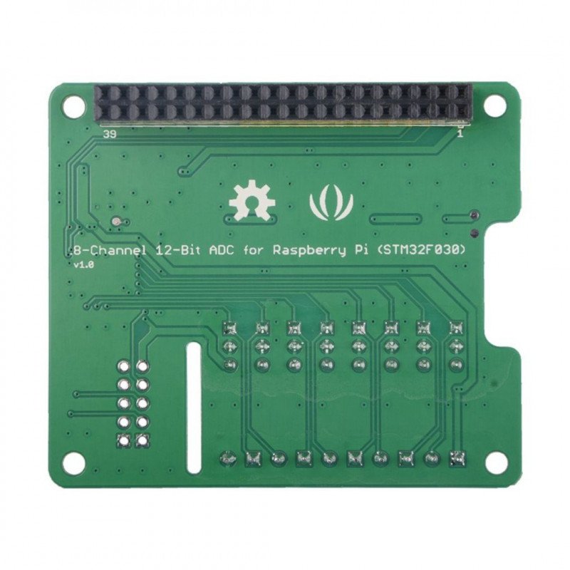 8-Channel 12-Bit ADC for Raspberry Pi (STM32F030)