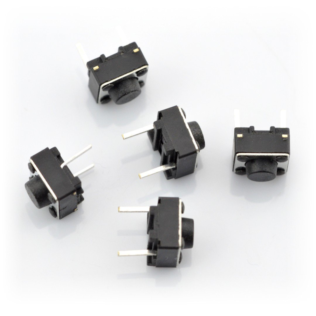 Tact Switch 6x6mm / 5mm THT - 2pin - 5pcs.