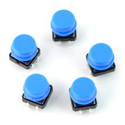 Tact Switch 12x12 mm with socket round - red