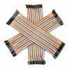 Set of connecting wires 20 cm 3 x 40pcs. m-m-s, m-s (120szt.) Set of connecting wires 20 cm 3 x 40pcs. m-m-s, m-s (120szt.) - zdjęcie 1