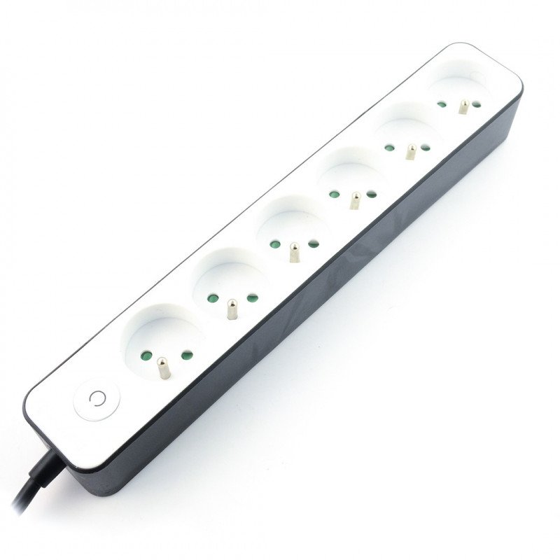 Power strip with protections Tracer Zebra - 6 sockets - 1,5m