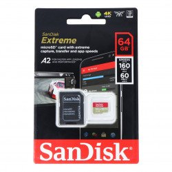 SanDisk Extreme microSD 64GB 90MB/s UHS-I class 10 with adapter