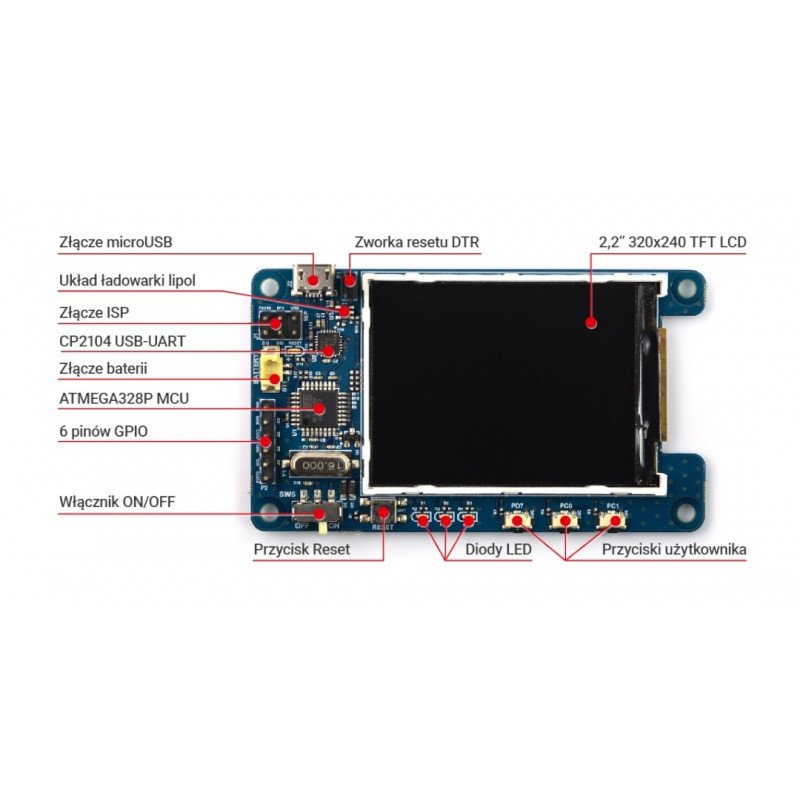 Odroid Show2 - 2.2'' 240x320px SPI colour TFT display for Odroid