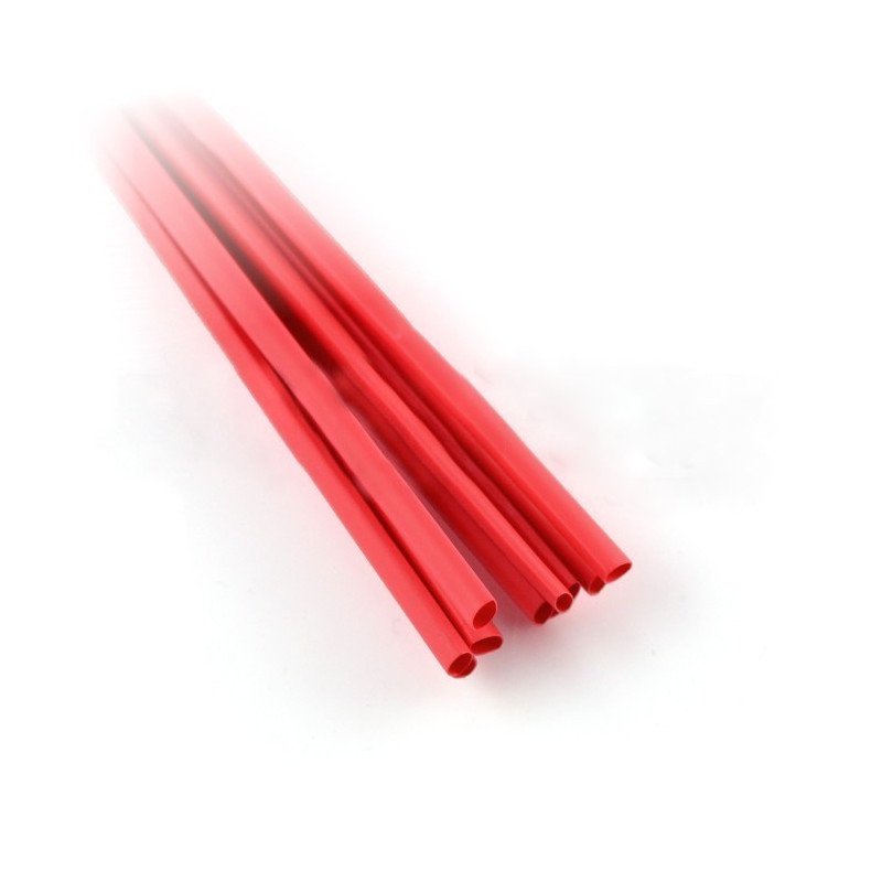Heat shrink tube 2,4/1,2 red - 10pcs.