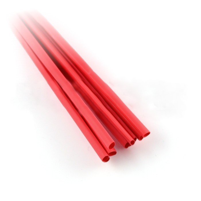 Heat-shrinkable tube 3,2/1,6 red - 10pcs