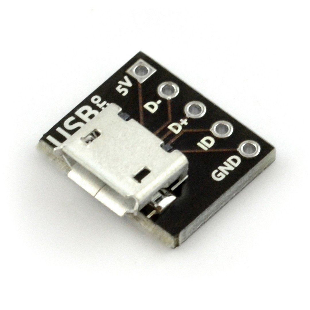 MicroUSB type B 5 pin - connector for breadboard - MSX
