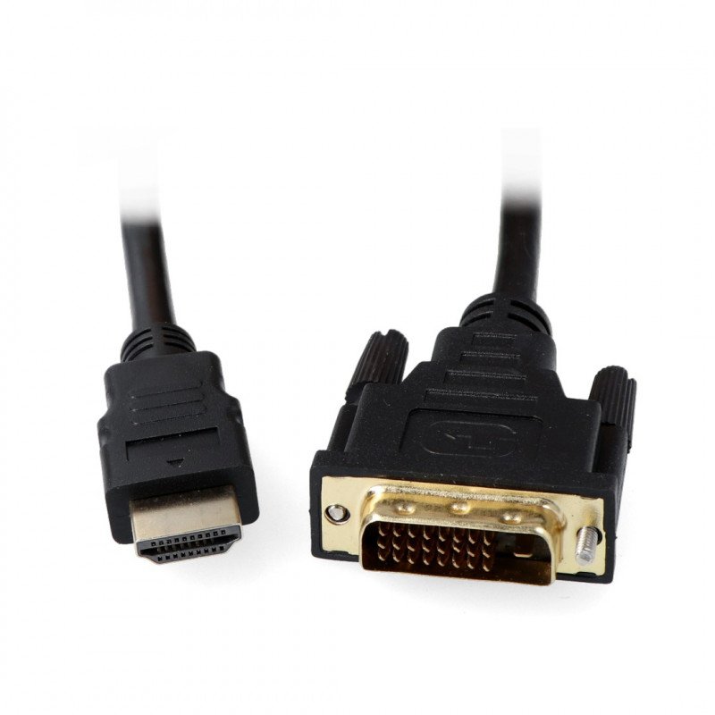 Kabel DVI-HDMI zł. 19pin + filtr 1.5m
