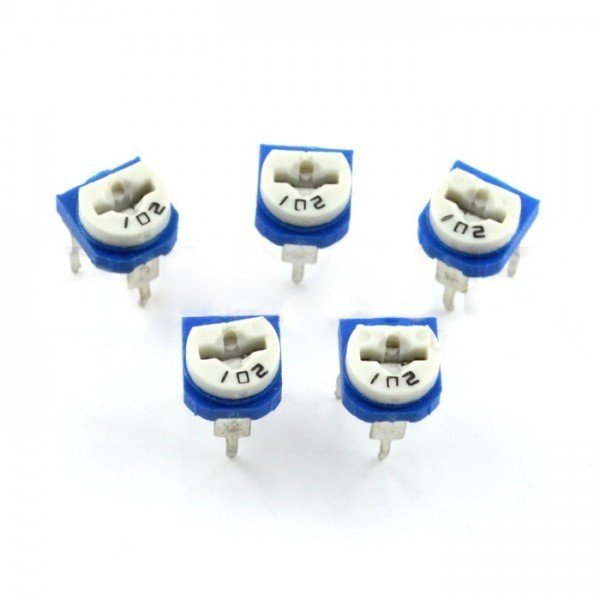 Potentiometer mounting lying 100kΩ - 5pcs