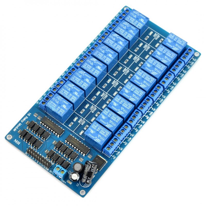 16 Channel 16 Way 12V Logic Relay Shield Module With Optocoupler NEW UK Seller 