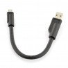 Kabel USB - Micro USB 20cm "sztywny" - zdjęcie 1