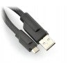 Kabel USB - Micro USB 20cm "sztywny" - zdjęcie 2