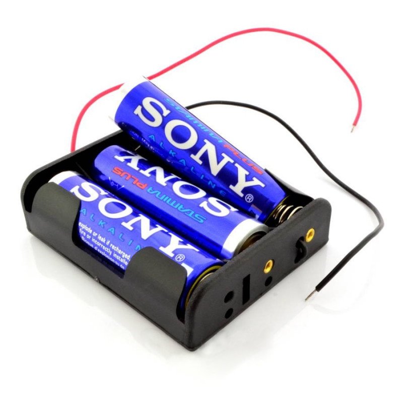 Basket for 3 AA (R6) type batteries