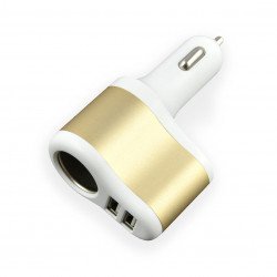 Dual USB car charger with car lighter socket - Blow G21C