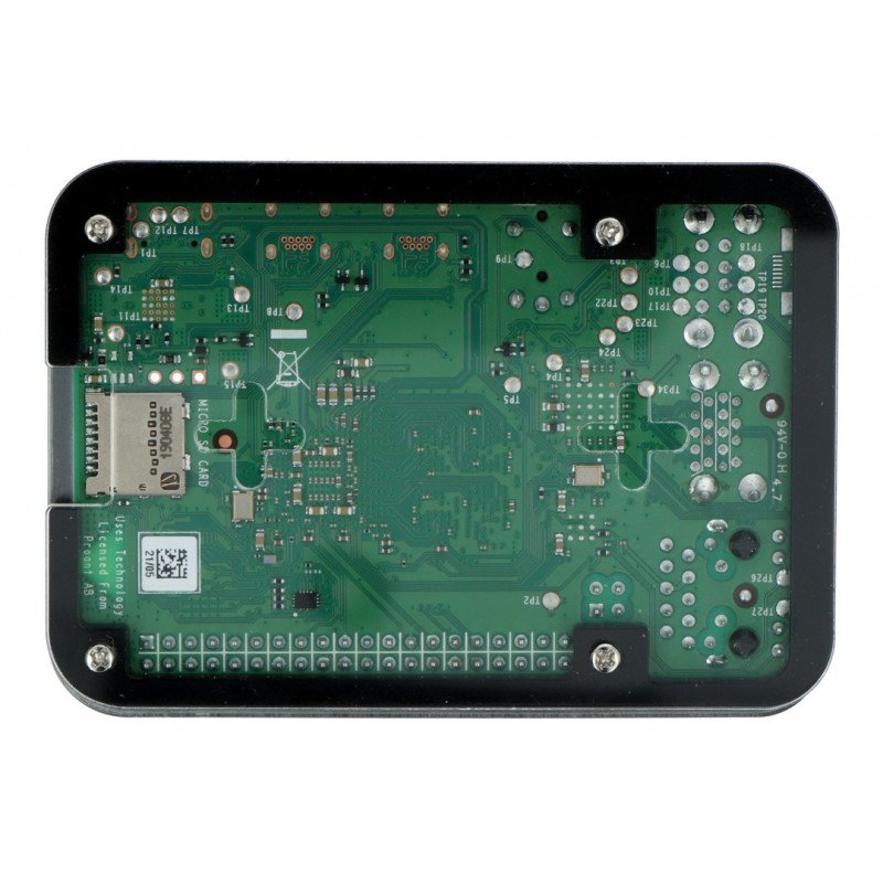 Raspberry Pi Case Model 4B/3B+/3B/2B - black and transparent - LT-4B05