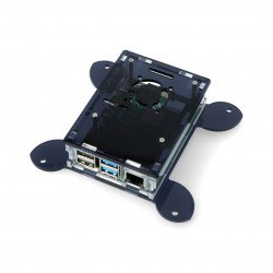 Raspberry Pi model 4B Vesa monitor-mounted enclosure - black and transparent - LT-4B17