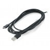 Lanberg USB cable Type A - C 2.0 black - 3m - zdjęcie 2