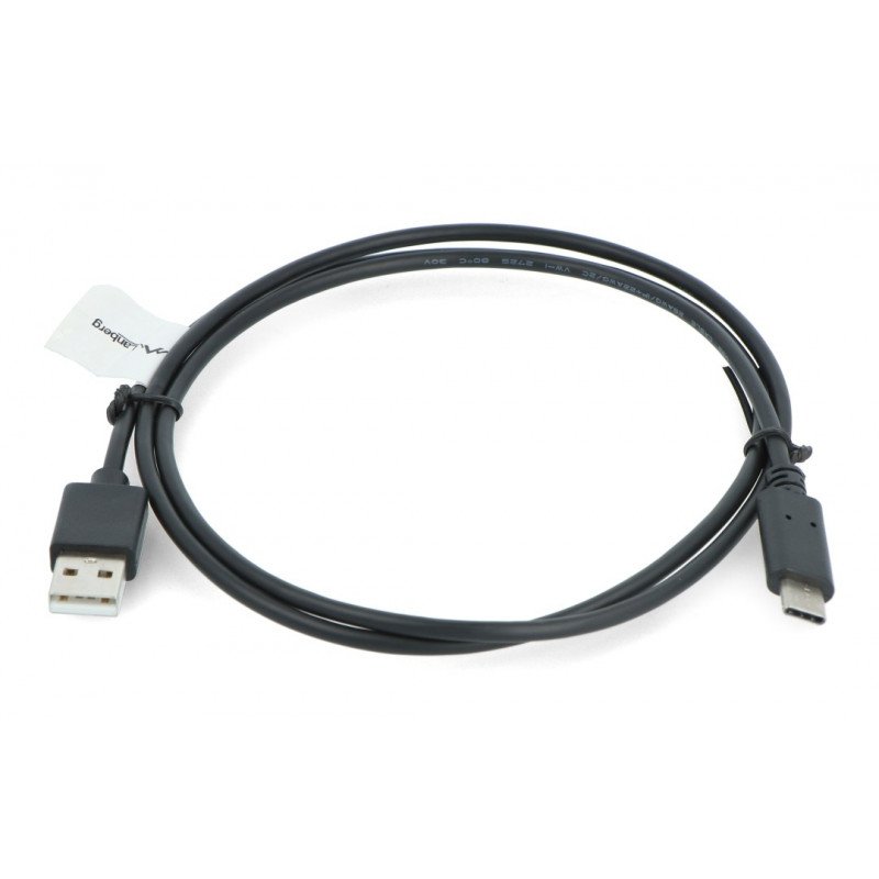 Lanberg USB cable Type A - C 2.0 black QC 3.0 - 1m