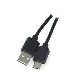 Lanberg USB cable Type A - C 2.0 black QC 3.0 - 0.5m