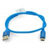 Lanberg USB cable Type A - C 2.0 premium blue QC 3.0 - 0.5m - zdjęcie 2